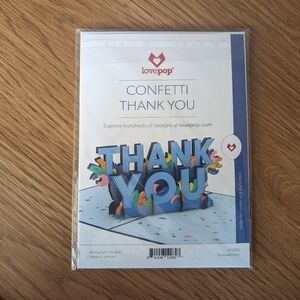 NWT | Lovepop | Thank You Confetti Pop-Up Card